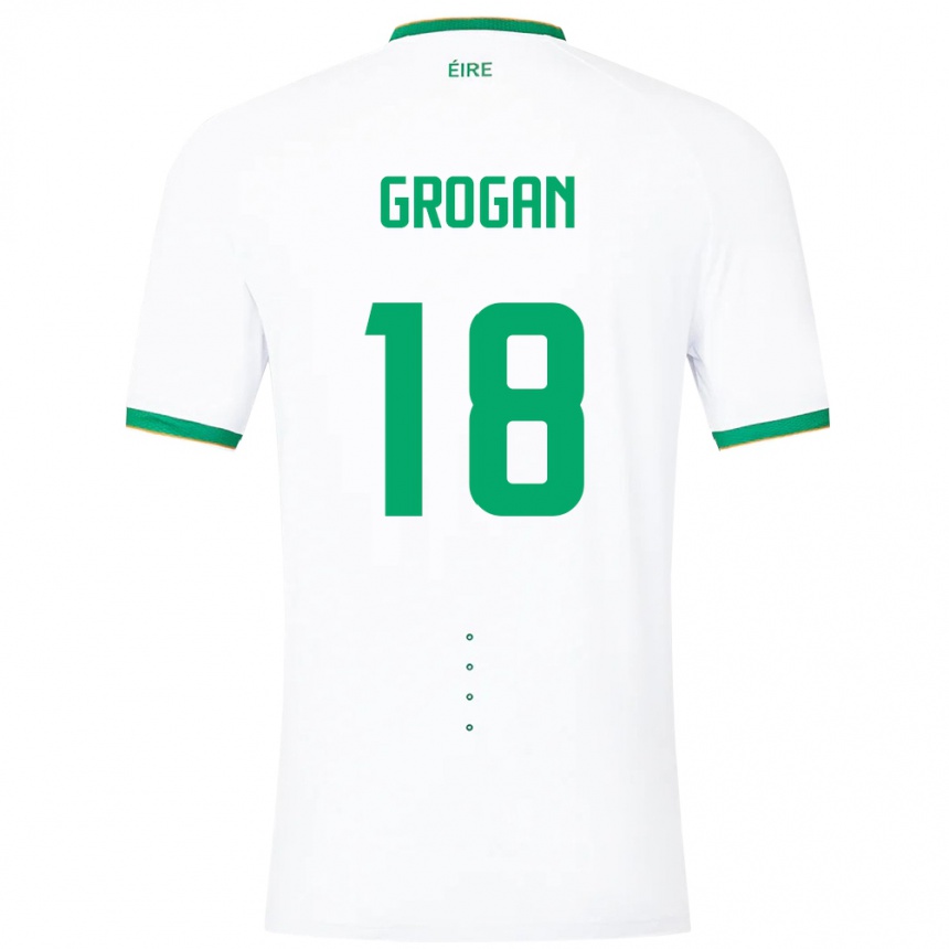 Mujer Fútbol Camiseta Irlanda Christy Grogan #18 Blanco 2ª Equipación 24-26