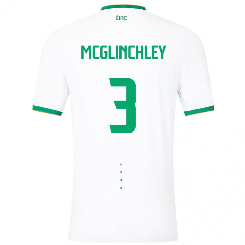 Mujer Fútbol Camiseta Irlanda Harry Mcglinchley #3 Blanco 2ª Equipación 24-26