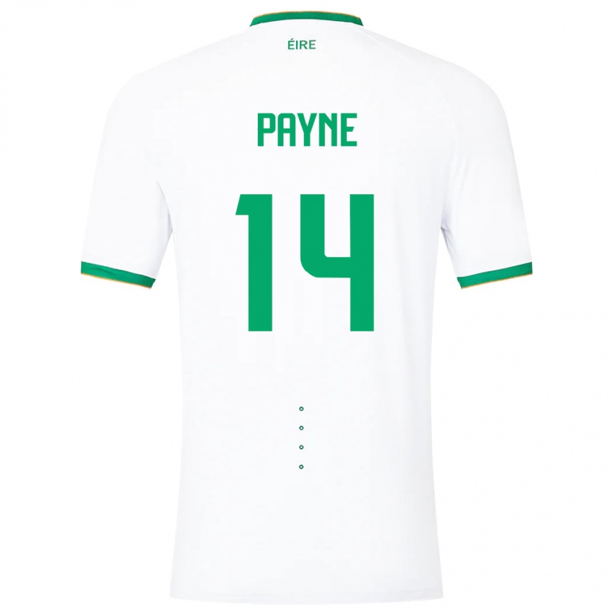 Mujer Fútbol Camiseta Irlanda Heather Payne #14 Blanco 2ª Equipación 24-26