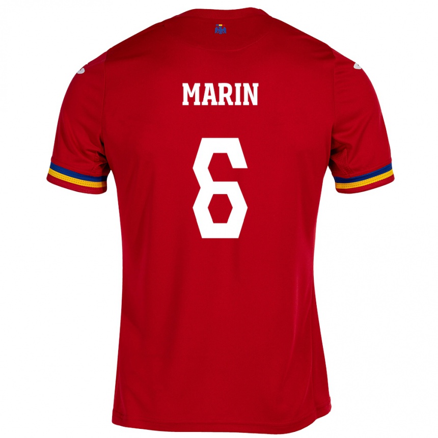 Mujer Fútbol Camiseta Rumania Marius Marin #6 Rojo 2ª Equipación 24-26