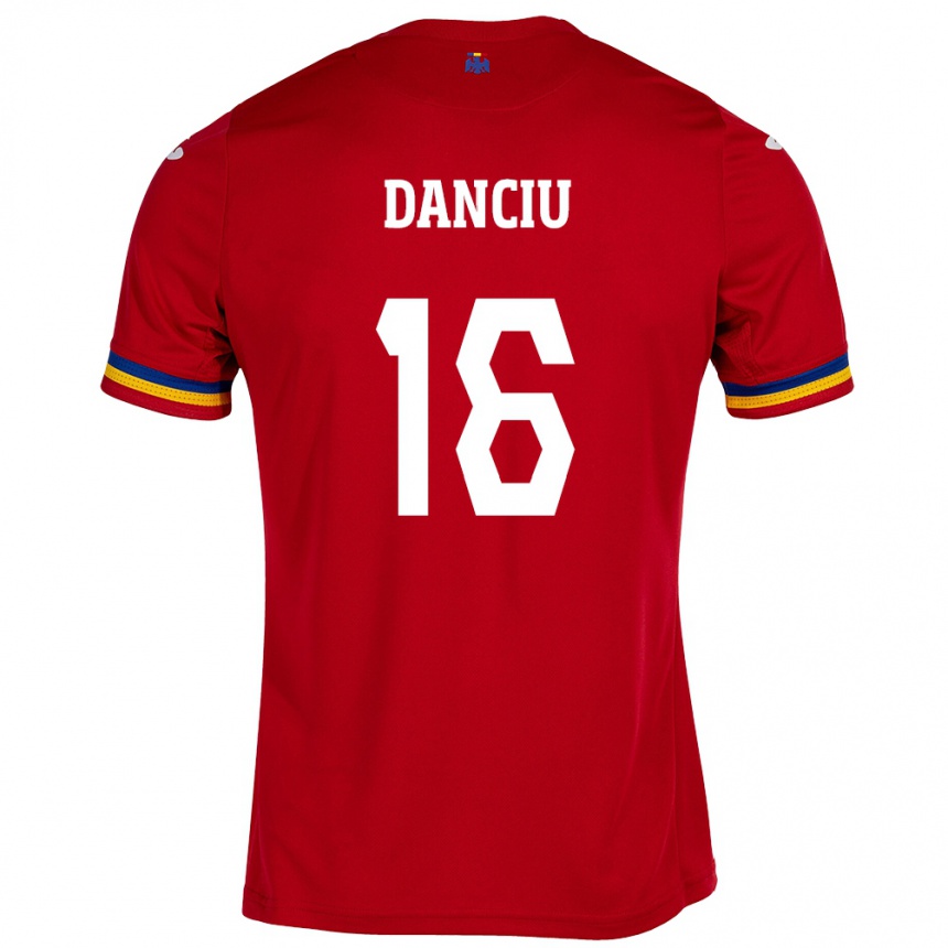 Mujer Fútbol Camiseta Rumania Marian Danciu #16 Rojo 2ª Equipación 24-26