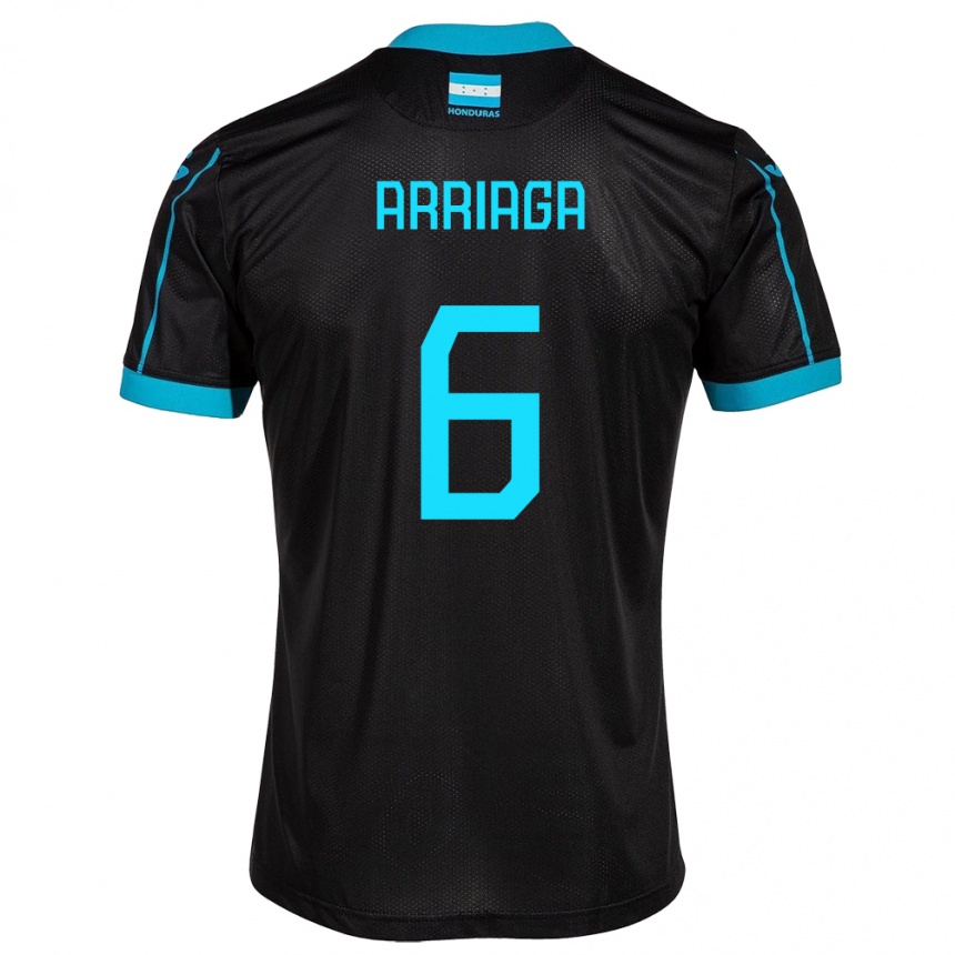 Mujer Fútbol Camiseta Honduras Javier Arriaga #6 Negro 2ª Equipación 24-26