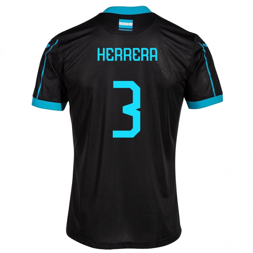 Mujer Fútbol Camiseta Honduras David Herrera #3 Negro 2ª Equipación 24-26