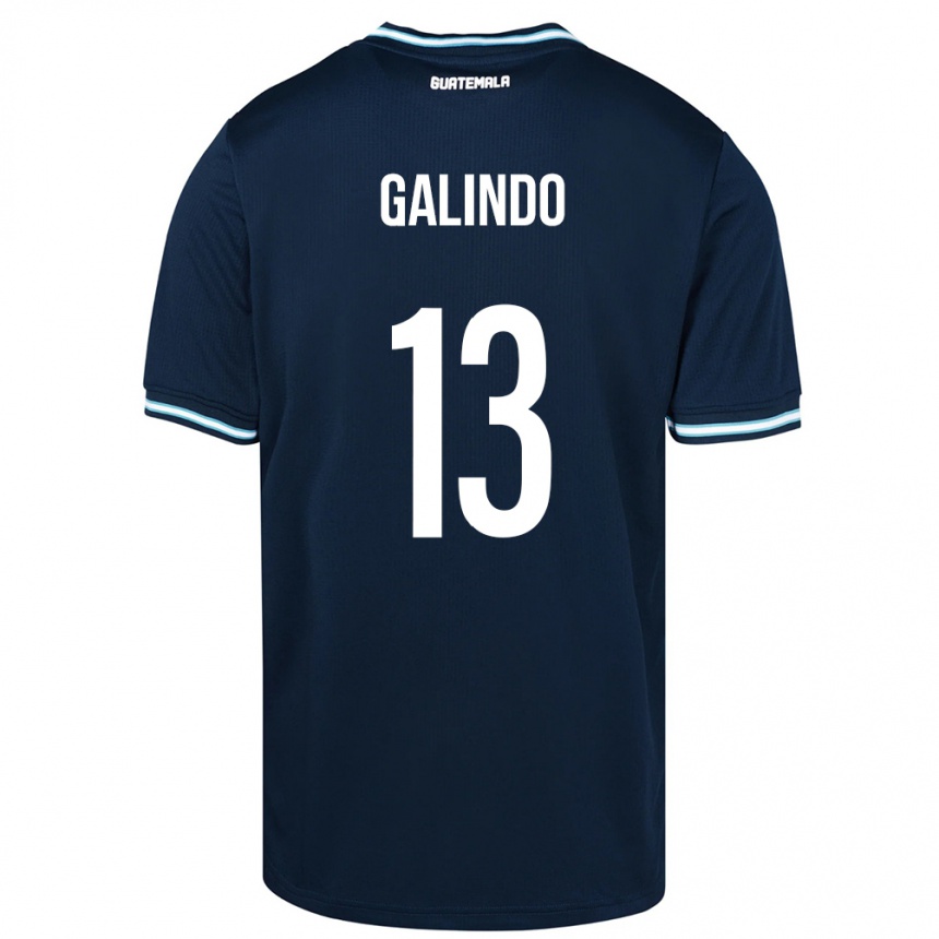 Mujer Fútbol Camiseta Guatemala Alejandro Galindo #13 Azul 2ª Equipación 24-26