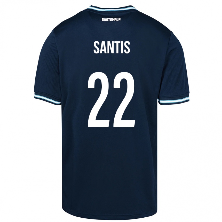 Mujer Fútbol Camiseta Guatemala Diego Santis #22 Azul 2ª Equipación 24-26