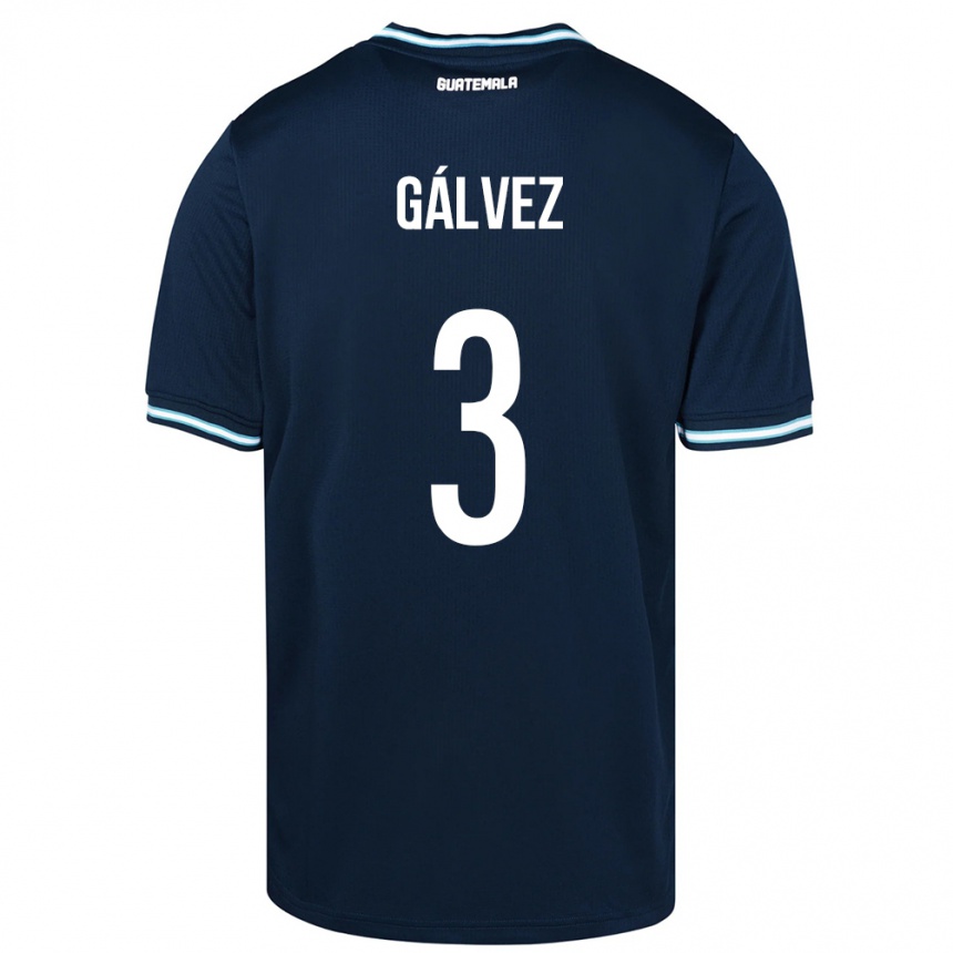 Mujer Fútbol Camiseta Guatemala Fredy Gálvez #3 Azul 2ª Equipación 24-26