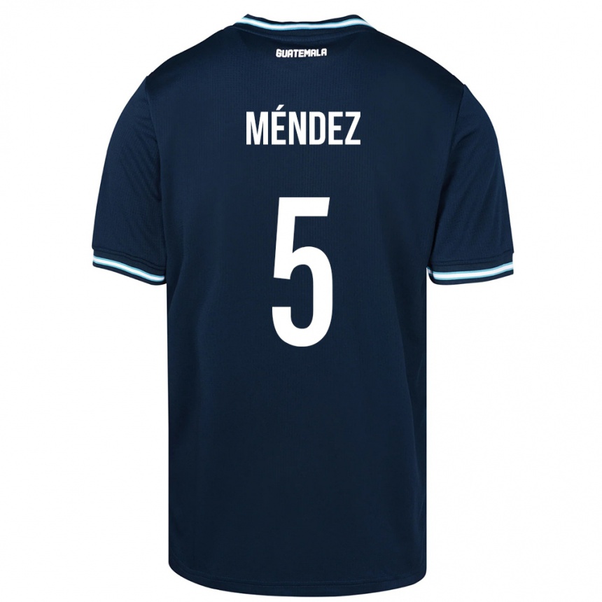 Mujer Fútbol Camiseta Guatemala Diego Méndez #5 Azul 2ª Equipación 24-26