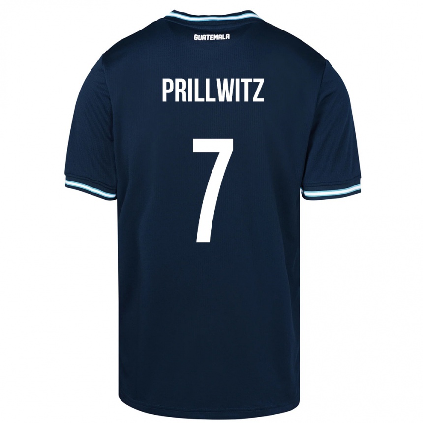Mujer Fútbol Camiseta Guatemala Héctor Prillwitz #7 Azul 2ª Equipación 24-26