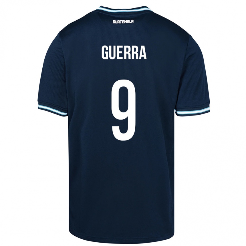 Mujer Fútbol Camiseta Guatemala Oseas Guerra #9 Azul 2ª Equipación 24-26