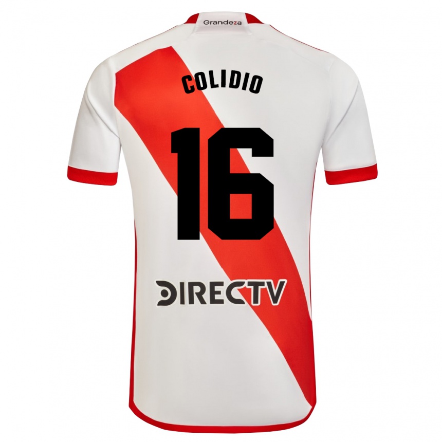 Niño Fútbol Camiseta Facundo Colidio #16 Blanco Rojo 1ª Equipación 2023/24