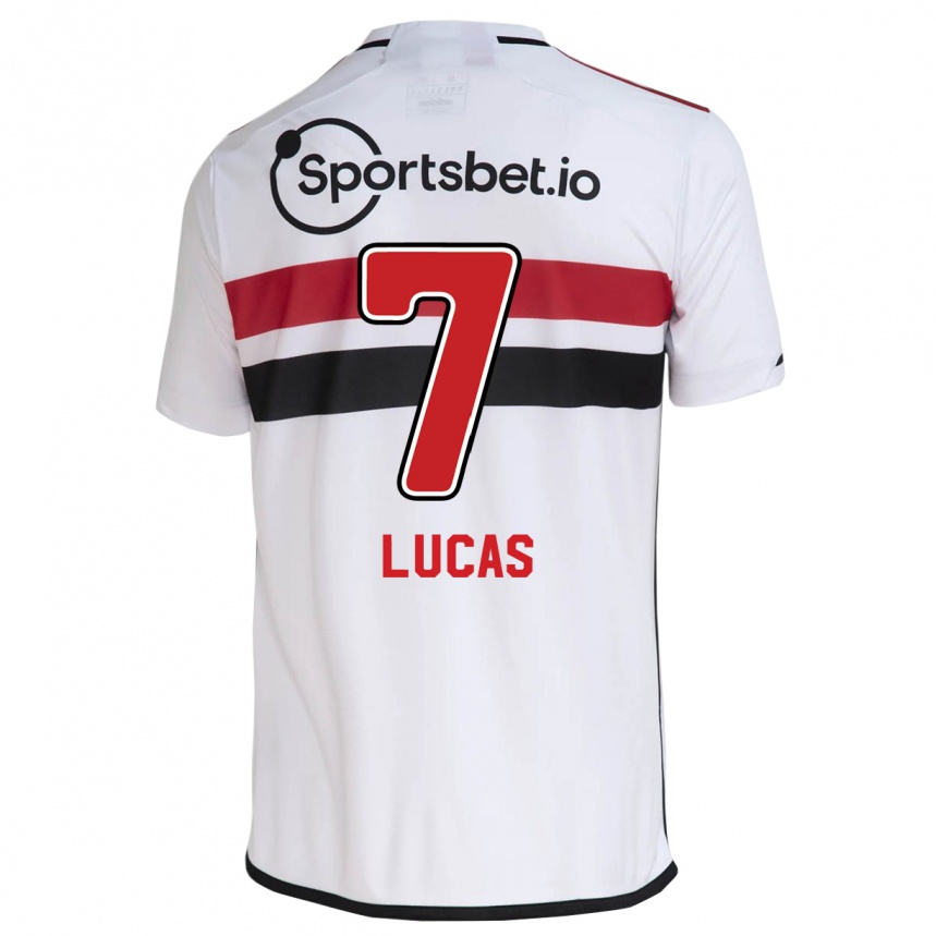 Niño Fútbol Camiseta Lucas Moura #7 Blanco 1ª Equipación 2023/24
