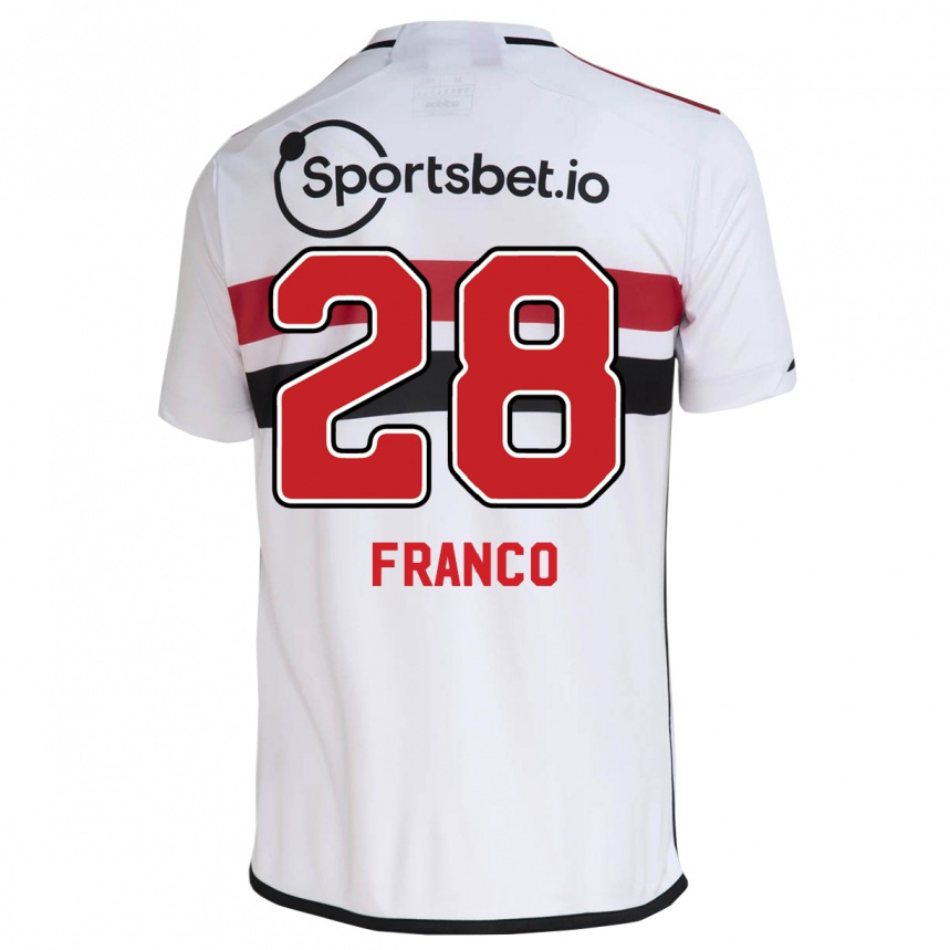Niño Fútbol Camiseta Alan Franco #28 Blanco 1ª Equipación 2023/24