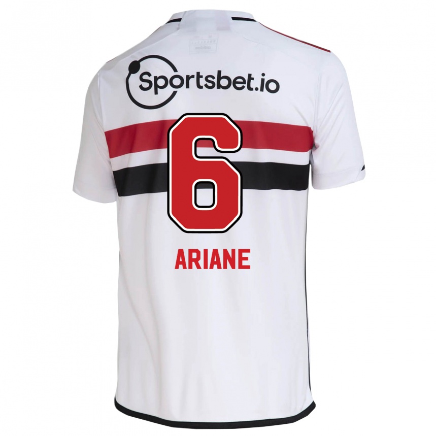 Niño Fútbol Camiseta Ariane #6 Blanco 1ª Equipación 2023/24