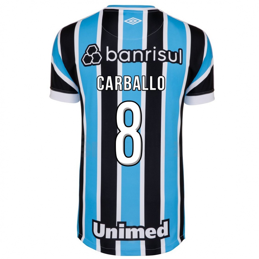 Niño Fútbol Camiseta Felipe Carballo #8 Azul 1ª Equipación 2023/24