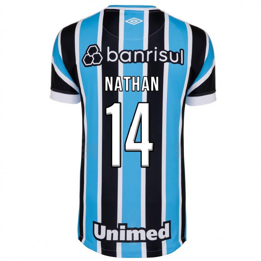 Niño Fútbol Camiseta Nathan #14 Azul 1ª Equipación 2023/24