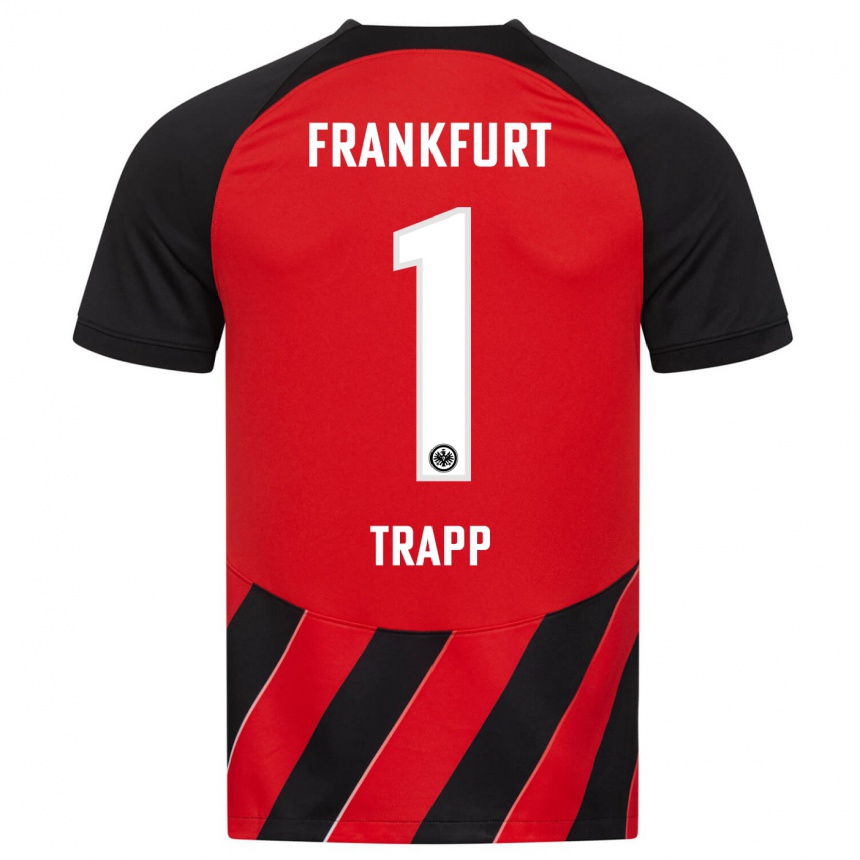 Niño Fútbol Camiseta Kevin Trapp #1 Negro Rojo 1ª Equipación 2023/24