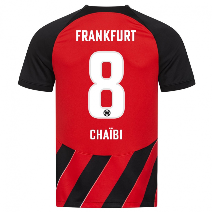 Niño Fútbol Camiseta Farès Chaïbi #8 Negro Rojo 1ª Equipación 2023/24