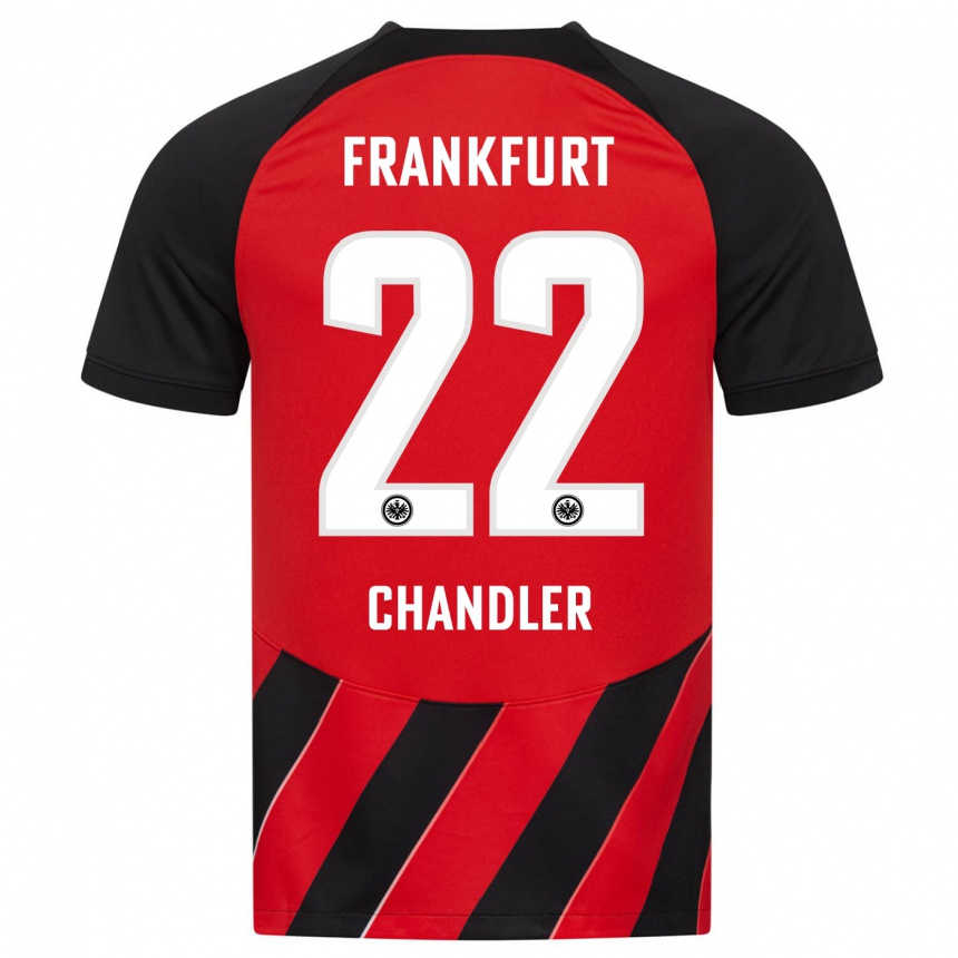 Niño Fútbol Camiseta Timothy Chandler #22 Negro Rojo 1ª Equipación 2023/24