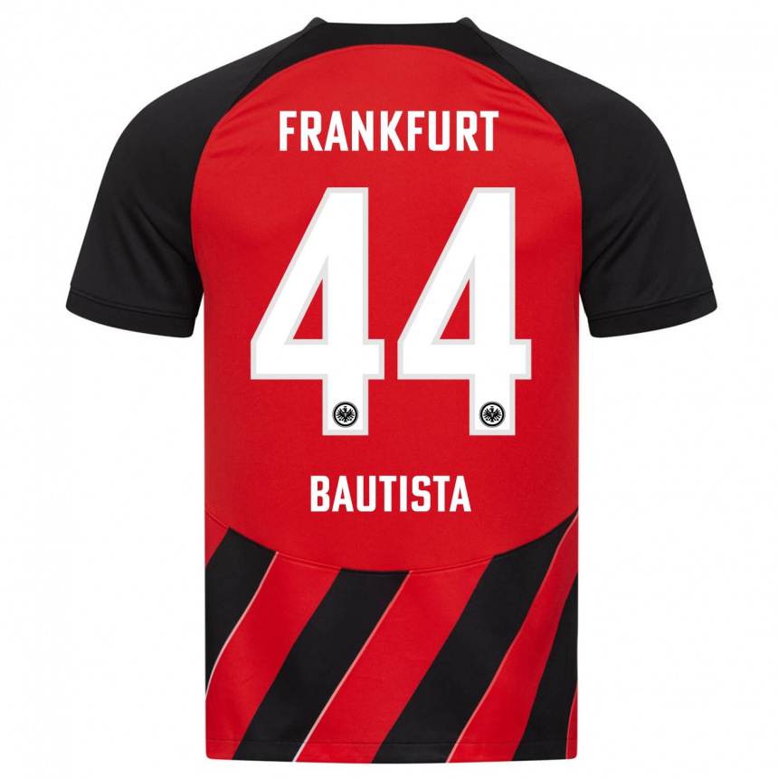 Niño Fútbol Camiseta Davis Bautista #44 Negro Rojo 1ª Equipación 2023/24