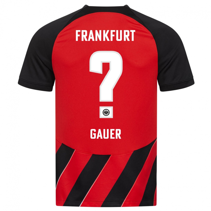 Niño Fútbol Camiseta Luke Gauer #0 Negro Rojo 1ª Equipación 2023/24