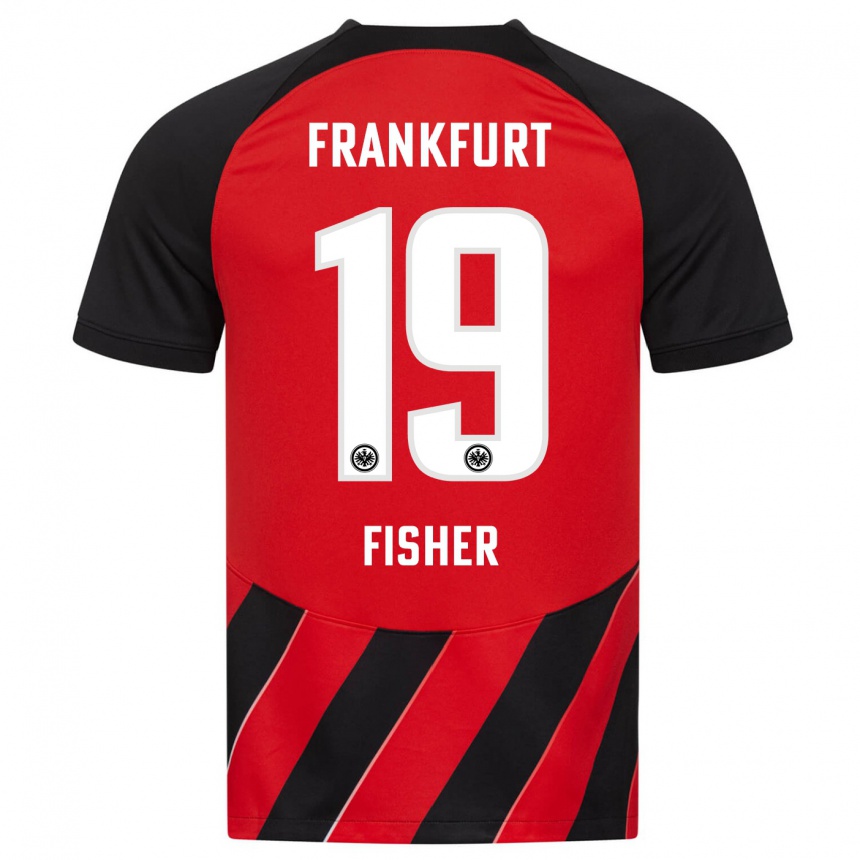 Niño Fútbol Camiseta Ben-Luca Fisher #19 Negro Rojo 1ª Equipación 2023/24