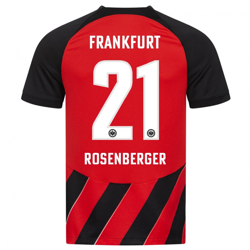 Niño Fútbol Camiseta Robin Rosenberger #21 Negro Rojo 1ª Equipación 2023/24