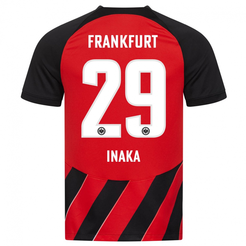 Niño Fútbol Camiseta Arthur Inaka #29 Negro Rojo 1ª Equipación 2023/24