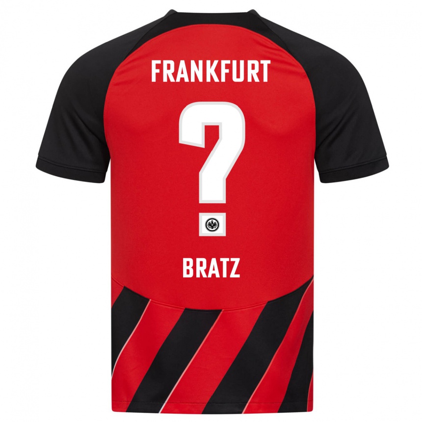 Niño Fútbol Camiseta Julian Brätz #0 Negro Rojo 1ª Equipación 2023/24