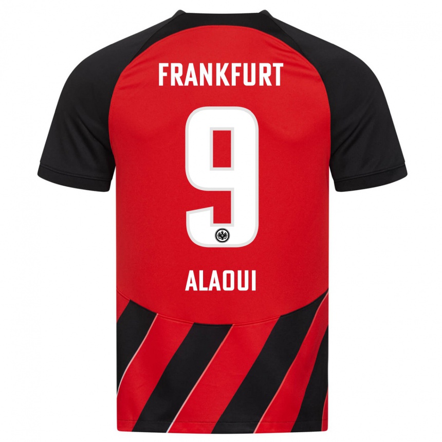 Niño Fútbol Camiseta Anas Alaoui #9 Negro Rojo 1ª Equipación 2023/24