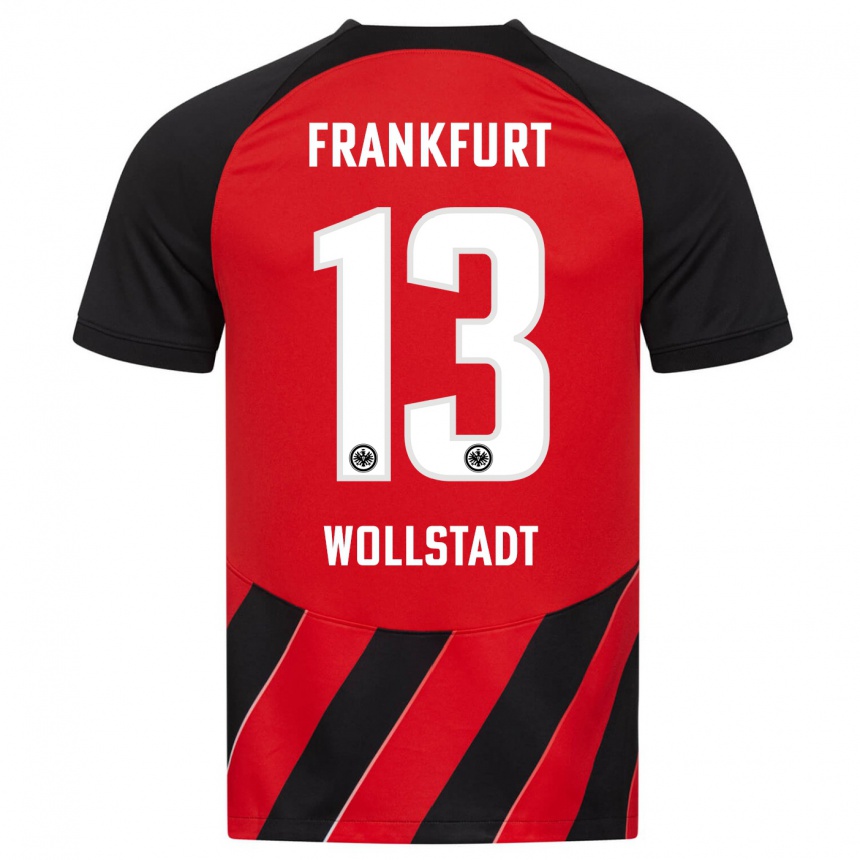 Niño Fútbol Camiseta Fabio Wollstadt #13 Negro Rojo 1ª Equipación 2023/24