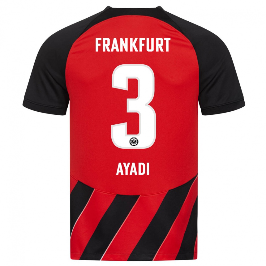 Niño Fútbol Camiseta Akram Ayadi #3 Negro Rojo 1ª Equipación 2023/24