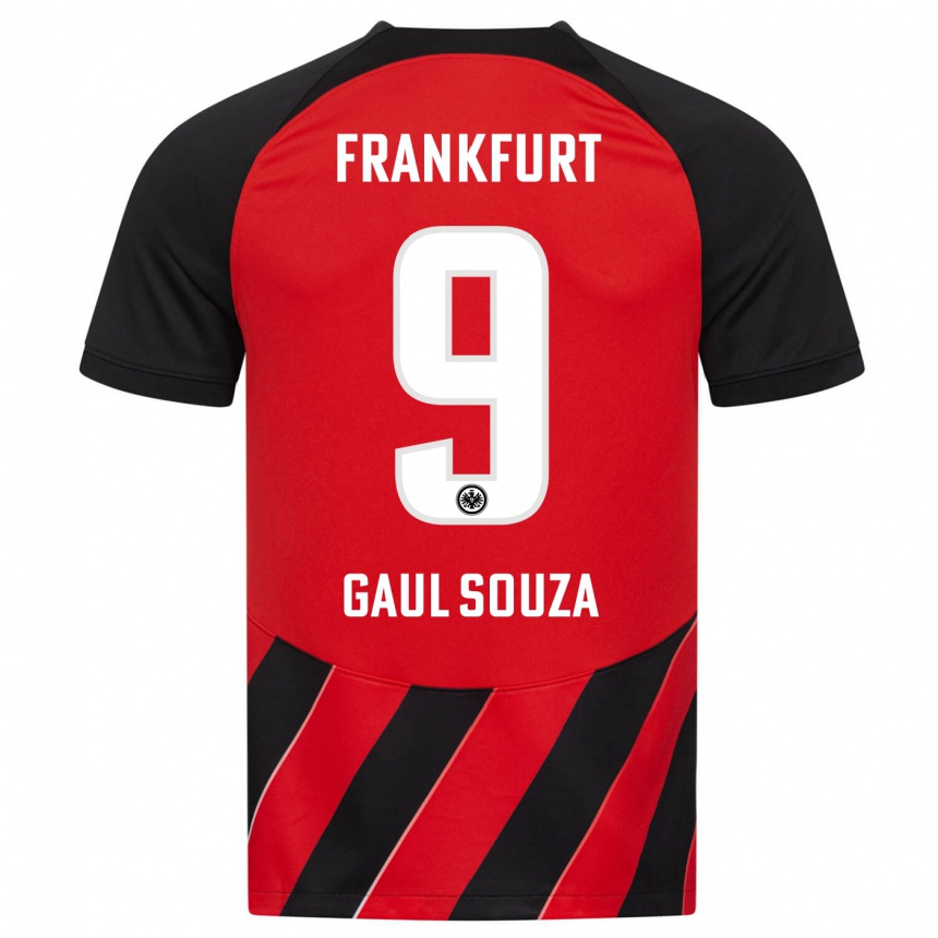 Niño Fútbol Camiseta Alessandro Gaul Souza #9 Negro Rojo 1ª Equipación 2023/24