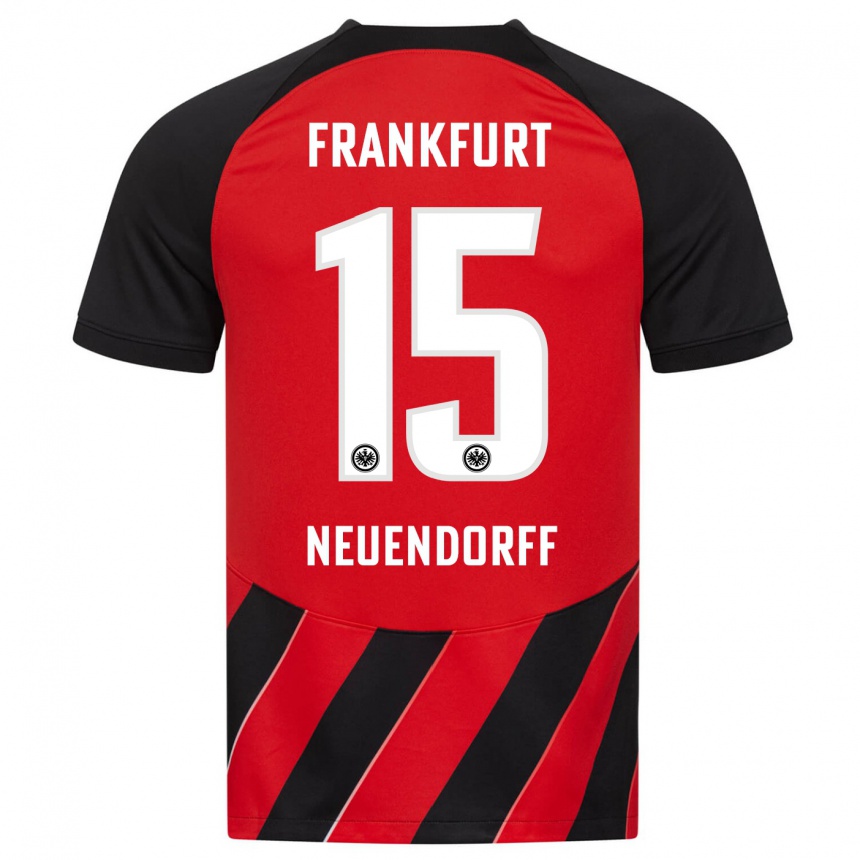 Niño Fútbol Camiseta Nilo Neuendorff #15 Negro Rojo 1ª Equipación 2023/24