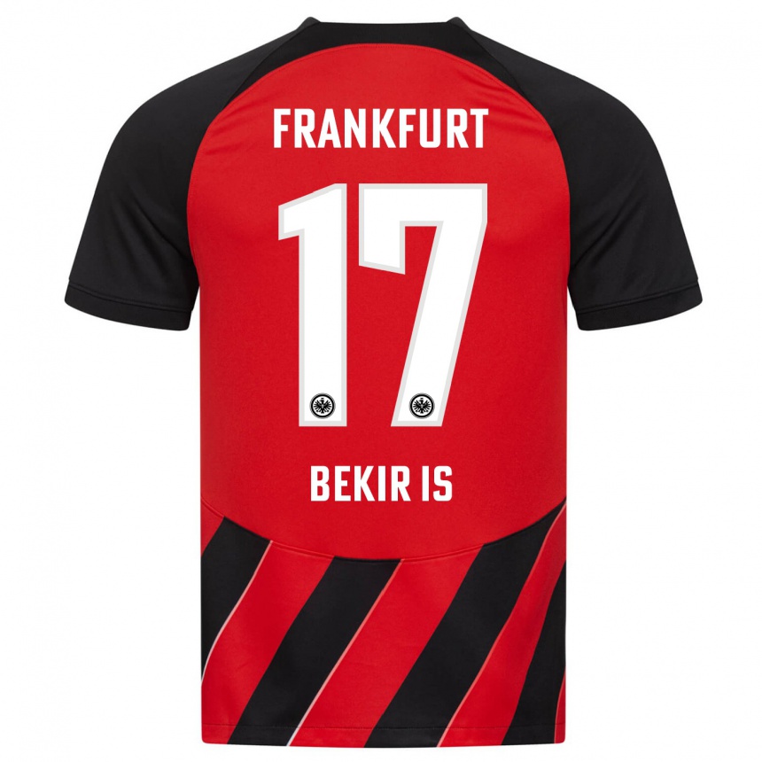 Niño Fútbol Camiseta Eba Bekir Is #17 Negro Rojo 1ª Equipación 2023/24