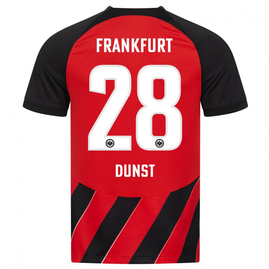 Niño Fútbol Camiseta Barbara Dunst #28 Negro Rojo 1ª Equipación 2023/24