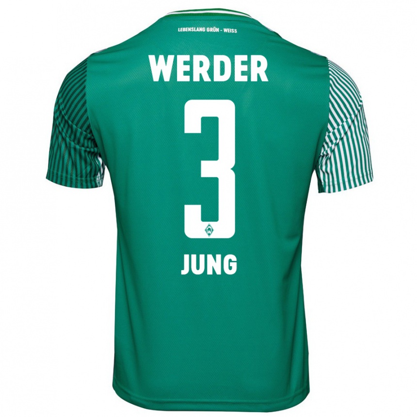 Niño Fútbol Camiseta Anthony Jung #3 Verde 1ª Equipación 2023/24
