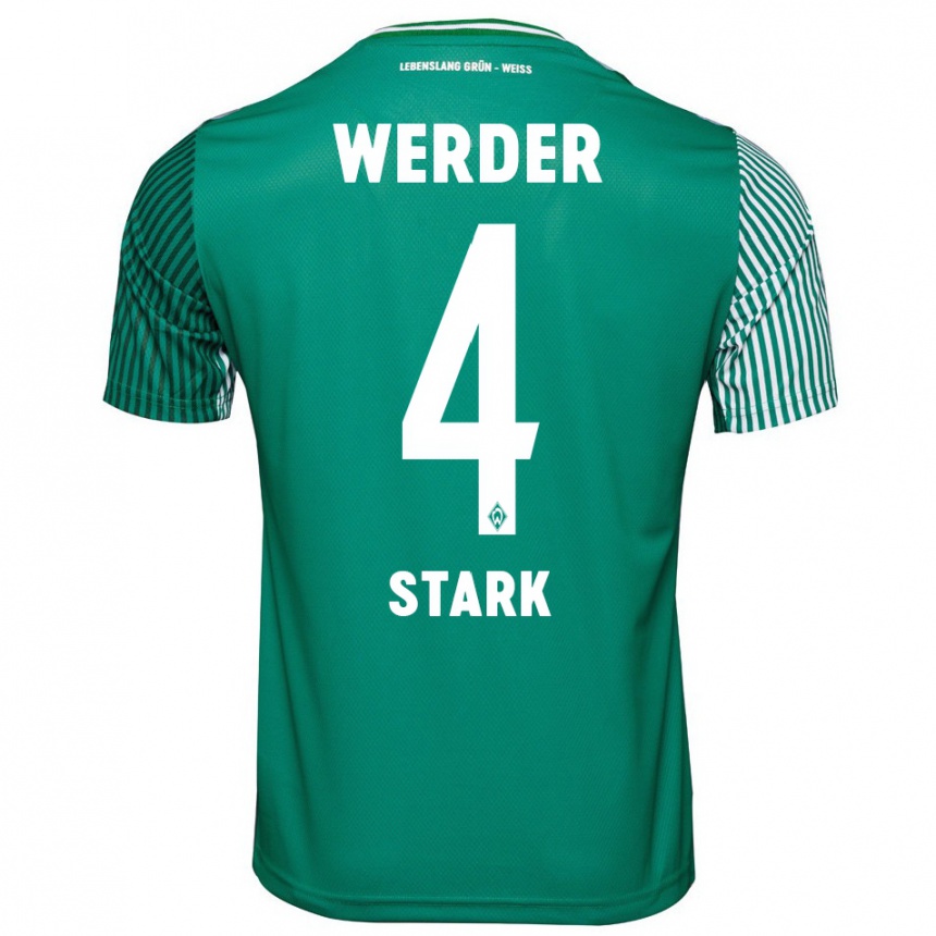 Niño Fútbol Camiseta Niklas Stark #4 Verde 1ª Equipación 2023/24