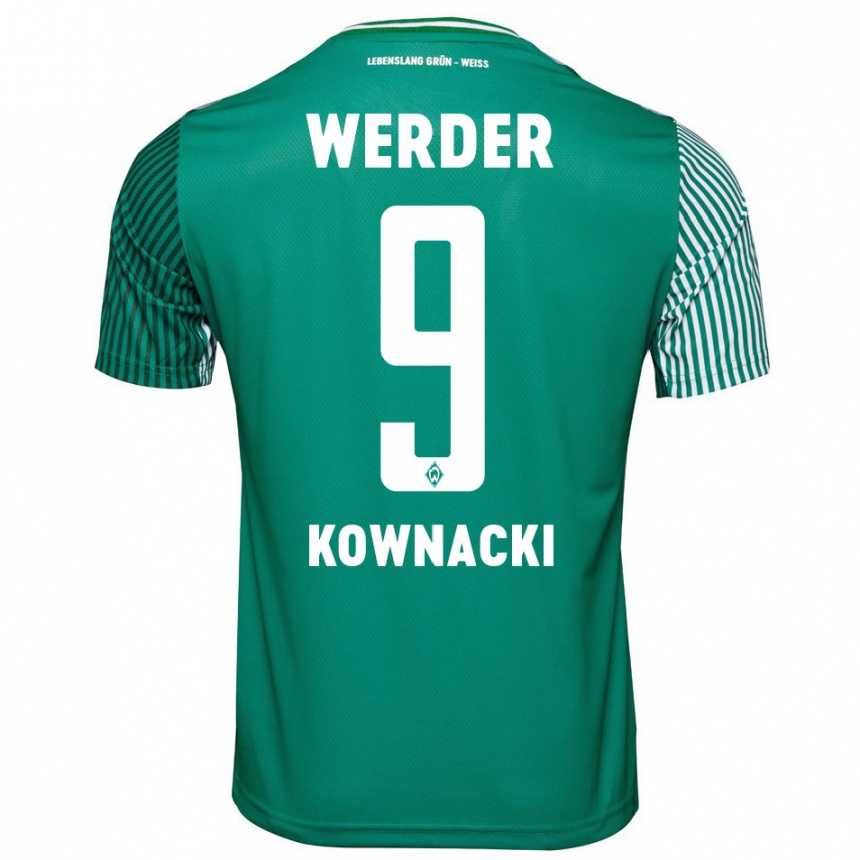 Niño Fútbol Camiseta Dawid Kownacki #9 Verde 1ª Equipación 2023/24