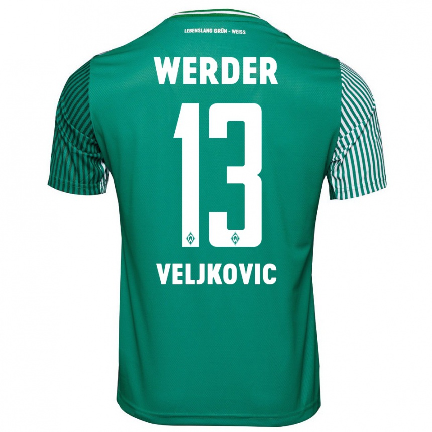 Niño Fútbol Camiseta Milos Veljkovic #13 Verde 1ª Equipación 2023/24