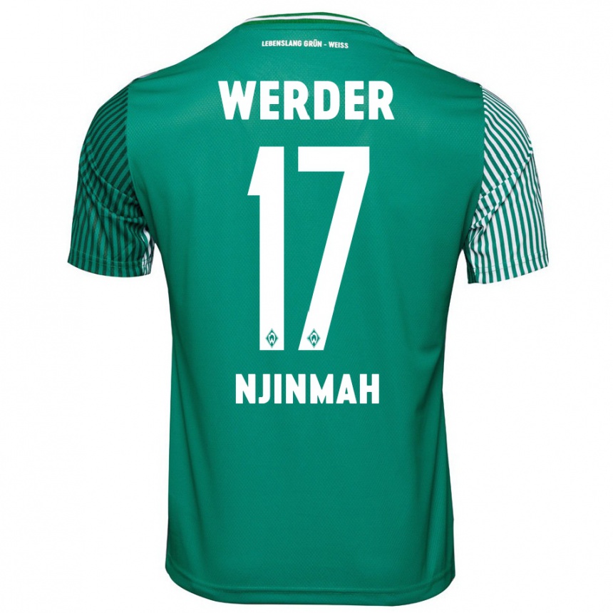 Niño Fútbol Camiseta Justin Njinmah #17 Verde 1ª Equipación 2023/24