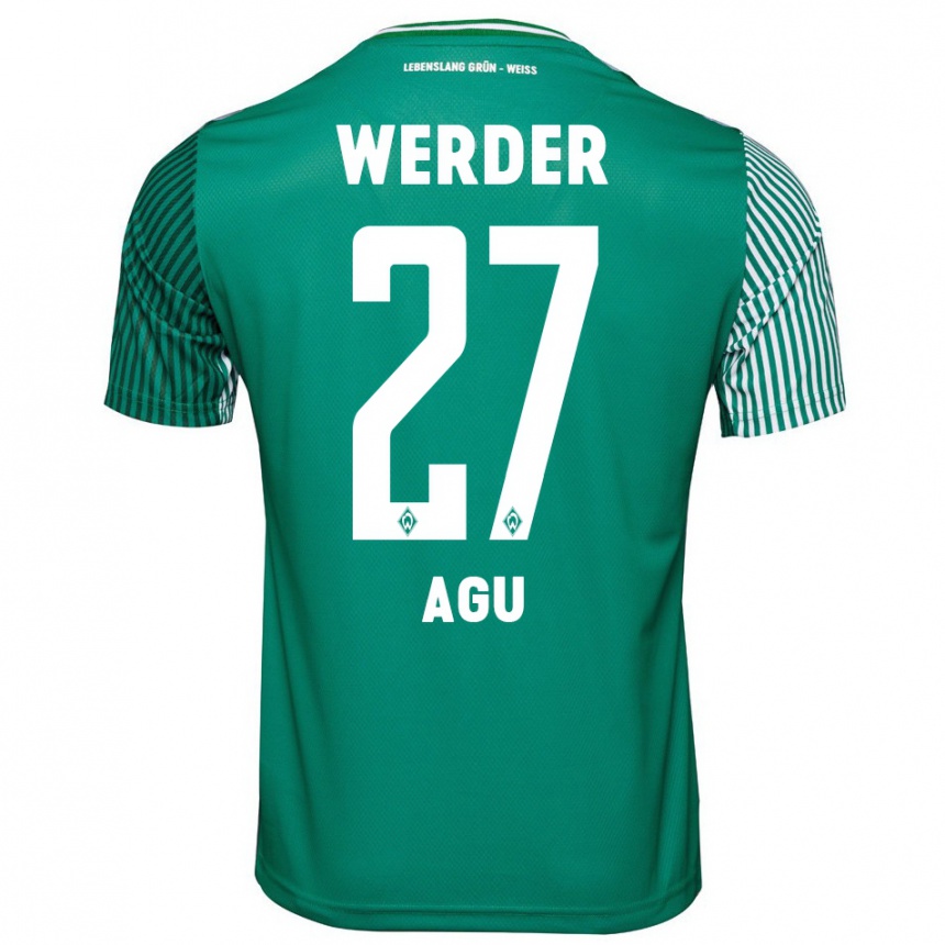 Niño Fútbol Camiseta Felix Agu #27 Verde 1ª Equipación 2023/24