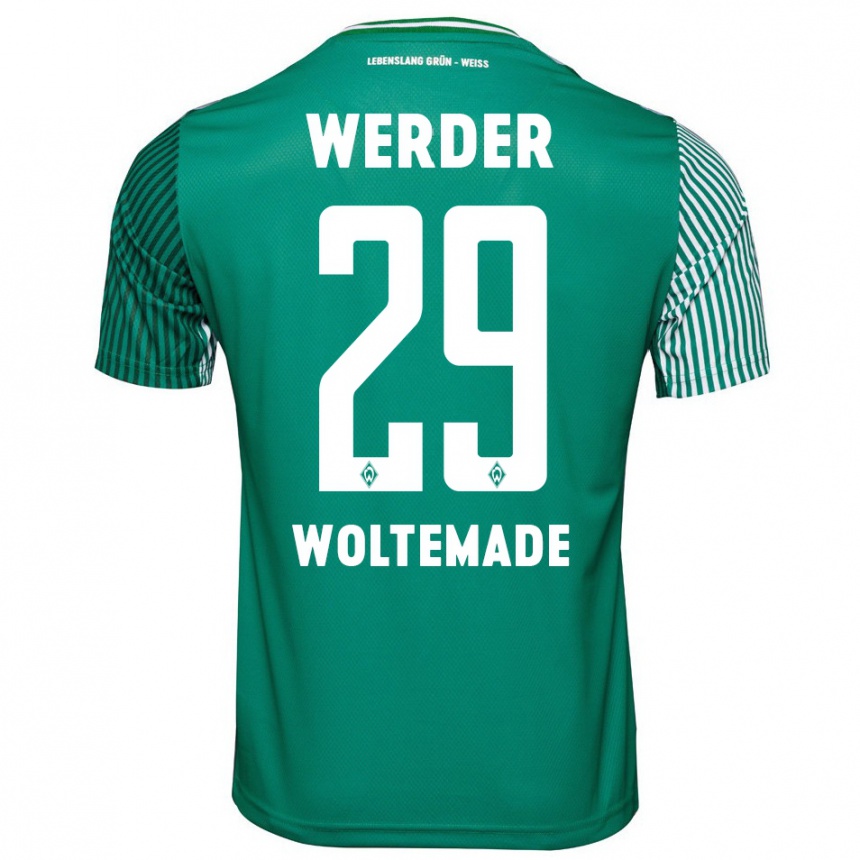 Niño Fútbol Camiseta Nick Woltemade #29 Verde 1ª Equipación 2023/24