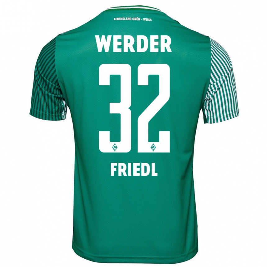 Niño Fútbol Camiseta Marco Friedl #32 Verde 1ª Equipación 2023/24