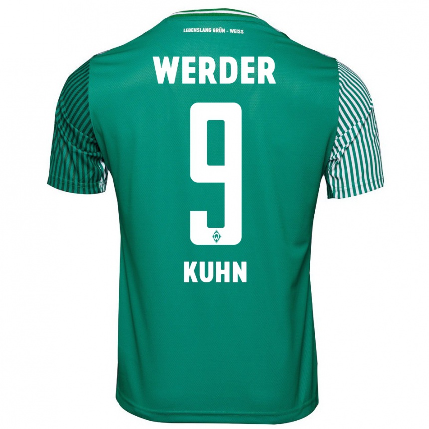 Niño Fútbol Camiseta Philipp Kühn #9 Verde 1ª Equipación 2023/24