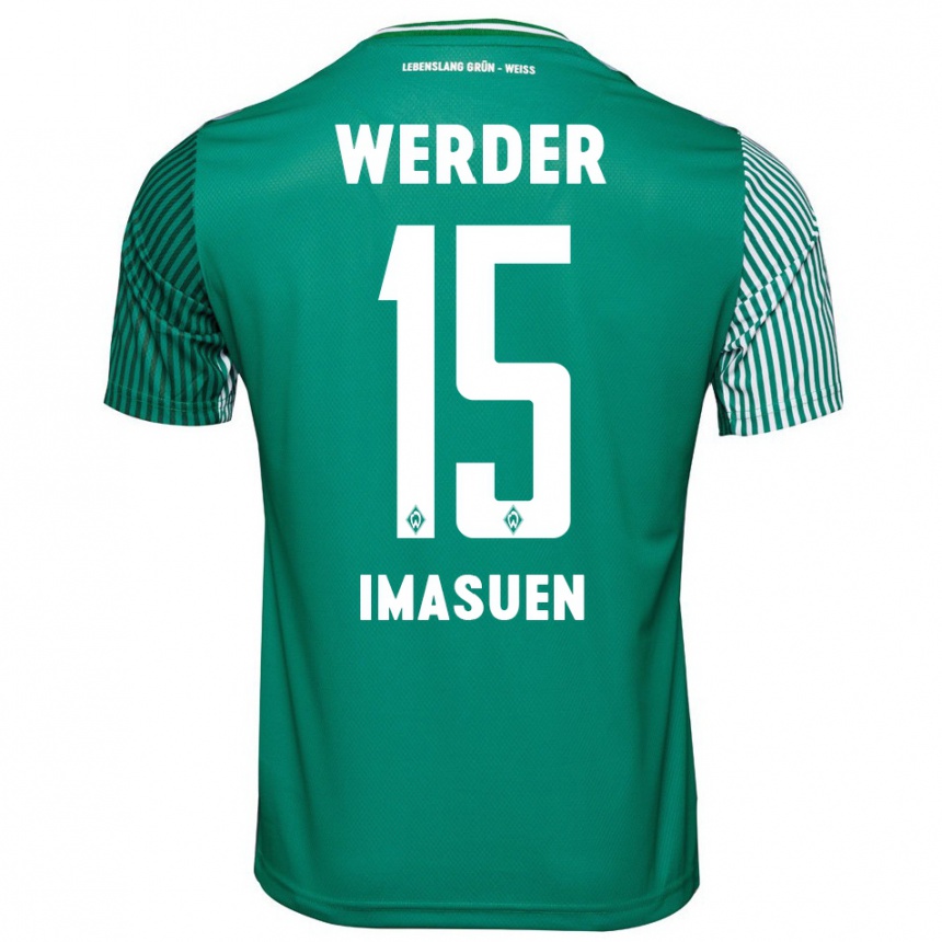 Niño Fútbol Camiseta Joel Imasuen #15 Verde 1ª Equipación 2023/24