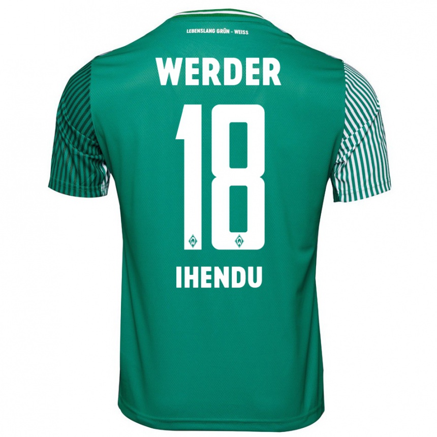 Niño Fútbol Camiseta Daniel Ihendu #18 Verde 1ª Equipación 2023/24