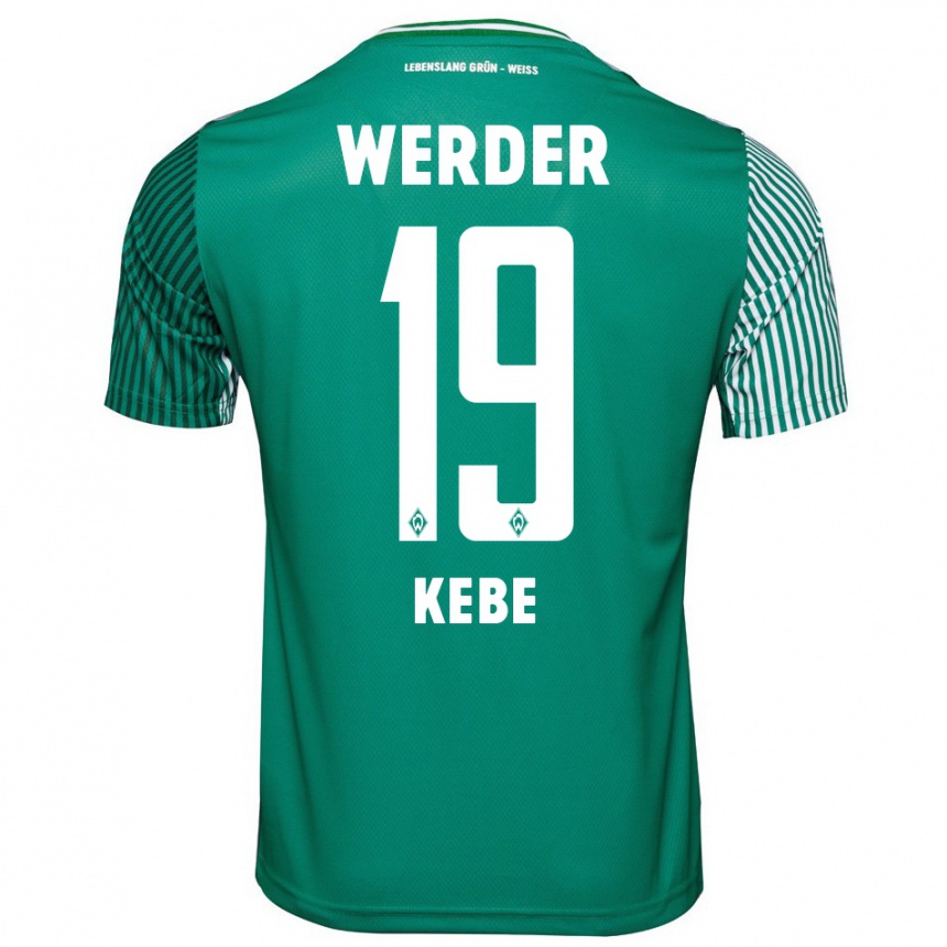 Niño Fútbol Camiseta David Kébé #19 Verde 1ª Equipación 2023/24