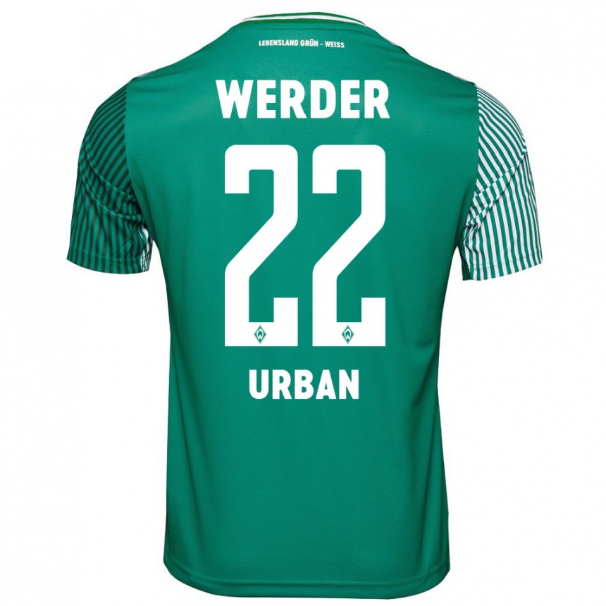 Niño Fútbol Camiseta Linus Urban #22 Verde 1ª Equipación 2023/24