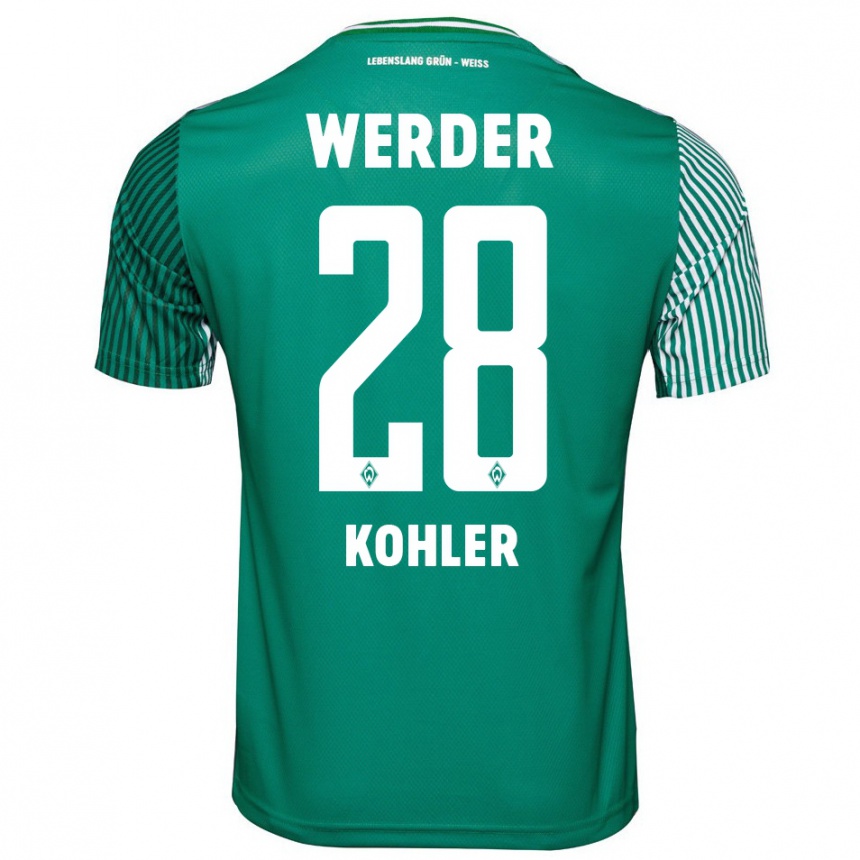 Niño Fútbol Camiseta Ethan Kohler #28 Verde 1ª Equipación 2023/24