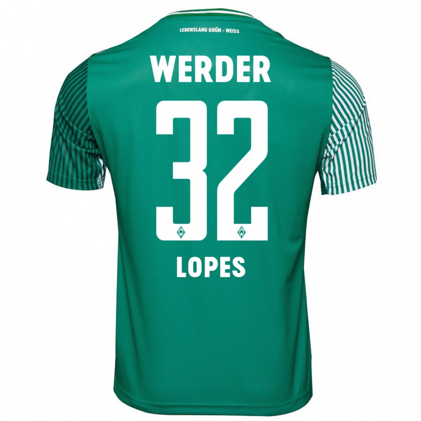 Niño Fútbol Camiseta Eugenio Lopes #32 Verde 1ª Equipación 2023/24